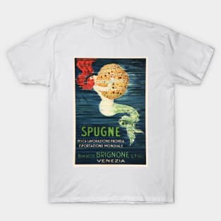 SPUGNE MERMAID With Sponge 1920s Vintage Italian Advertisement T-Shirt